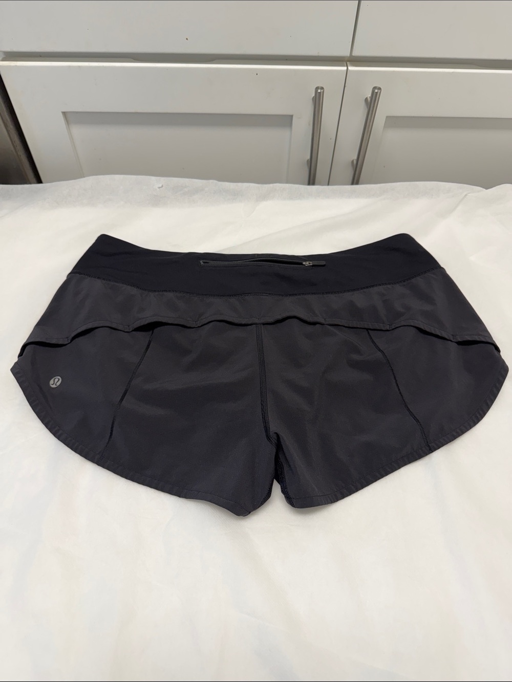 lululemon athletica Black Athletic Shorts with Rear Zip Pocket
